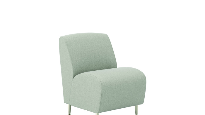 Reno White Armless Chair